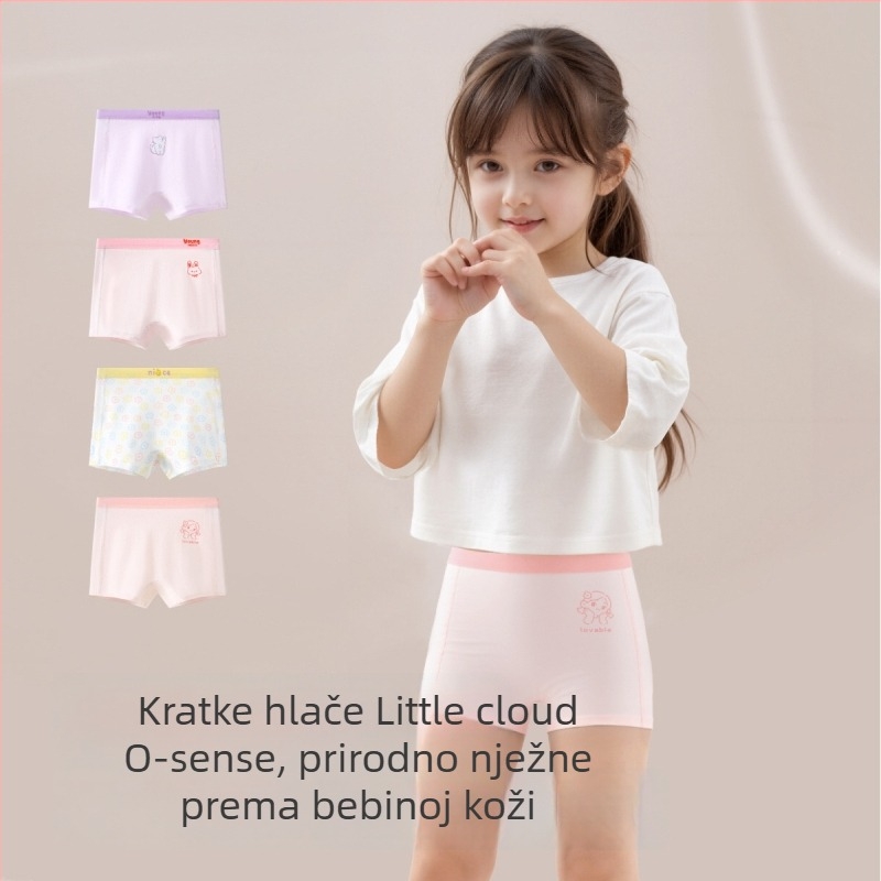 Little Cloud Bokserice za djevojčice, 95% pamuk, 5% elastan, kratke gaćice