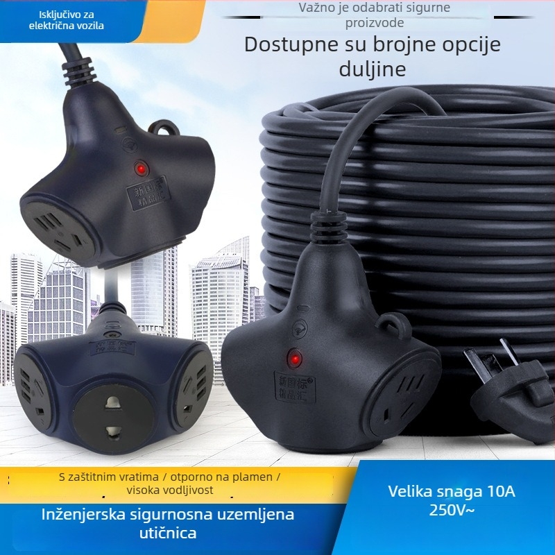 Produžni kabel s dizajnom aviona, podni stojeći, za industrijsku i kućnu upotrebu, vatrootporan i otporan na eksplozije, pametni produžni kabel