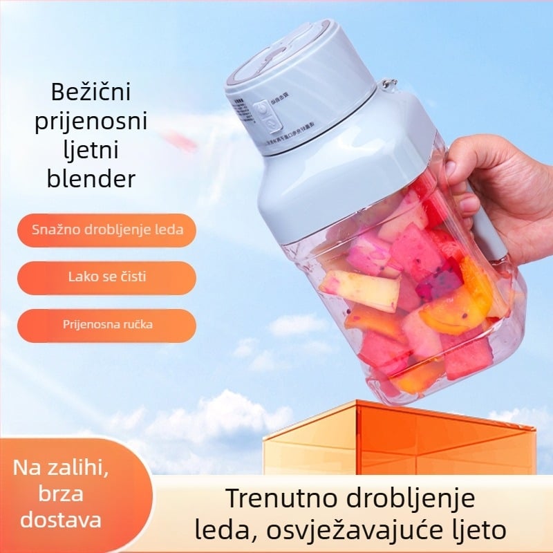 Prijenosna vanjska sokovnica za voće i povrće, velika kapaciteta 1,0–1,5 L, drobljenje leda