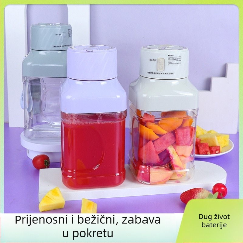 Prijenosna vanjska sokovnica za voće i povrće, velika kapaciteta 1,0–1,5 L, drobljenje leda