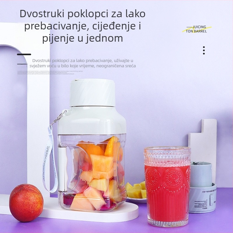 Prijenosna vanjska sokovnica za voće i povrće, velika kapaciteta 1,0–1,5 L, drobljenje leda