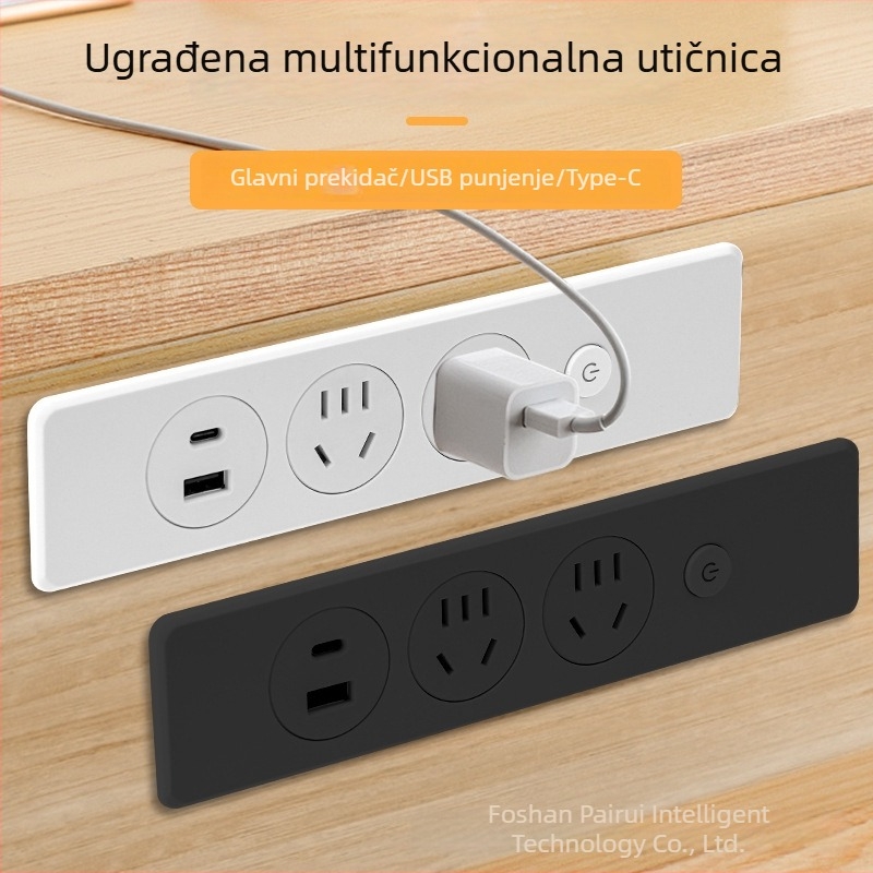 Desktop ultra-tanki ugrađeni napajni blok za uredski stol i konferencijski stol