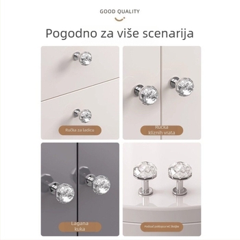 Diamantni gumb za ispiranje WC-a – univerzalni dodatak za spremnik vode, kupaonica, pogodan za duge nokte
