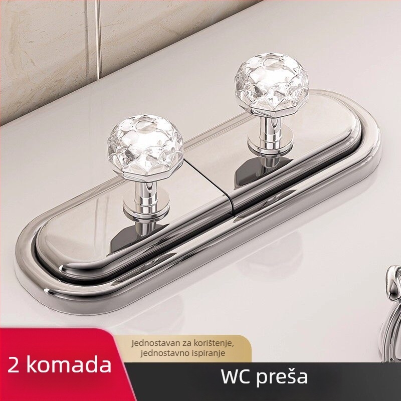 Diamantni gumb za ispiranje WC-a – univerzalni dodatak za spremnik vode, kupaonica, pogodan za duge nokte