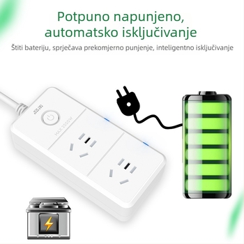 Pinhe zaštita napajanja električnog vozila s automatskim isključivanjem radi sprječavanja preopterećenja, 220V pametni vremenski programirani produžni utikač