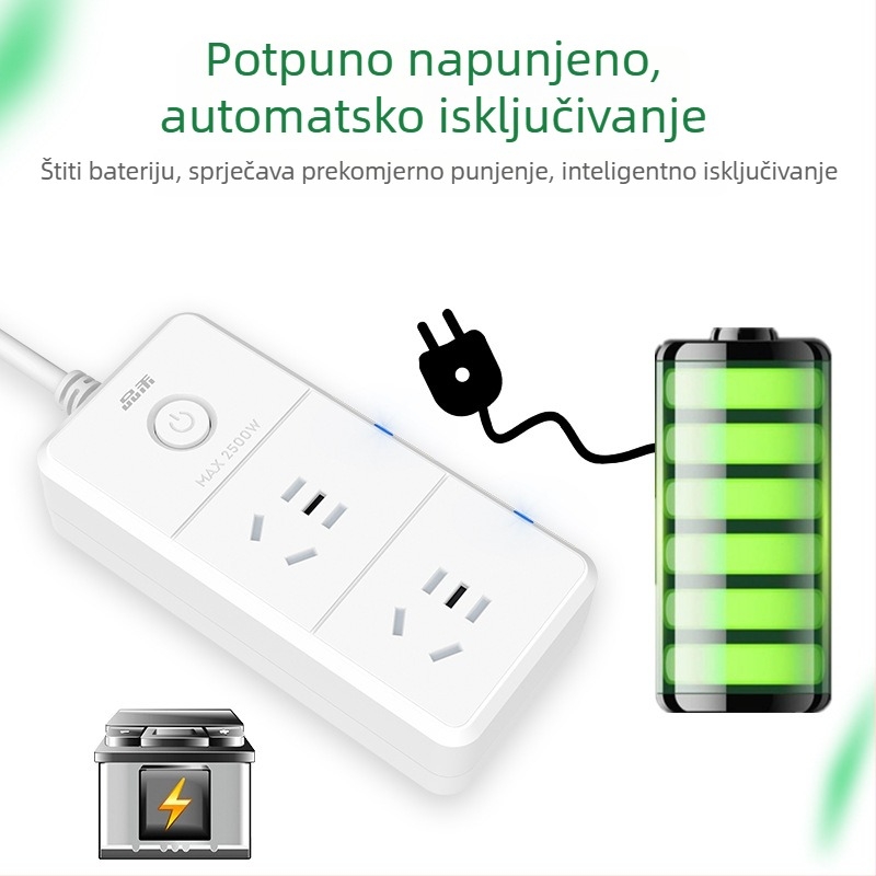 Pinhe zaštita napajanja električnog vozila s automatskim isključivanjem radi sprječavanja preopterećenja, 220V pametni vremenski programirani produžni utikač