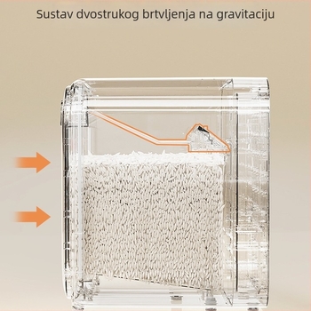 Spremnik za rižu sa širokim otvorom, 5 kg, zatvoren, otporan na insekte i vlagu