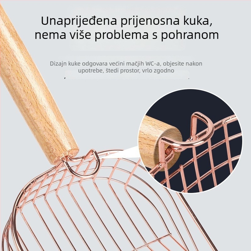 Metalna lopatica za mačji pijesak