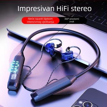 Bluetooth neckband slušalice s 5.3, dugim trajanjem baterije, redukcijom buke, bežične sport‑in‑ear slušalice za Apple i Android