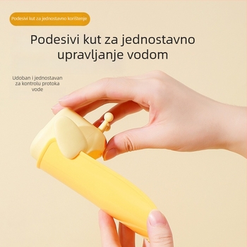 Produživač slavine za djecu i bebe s dugim silikonim izlazom, crtani vodeni vodič i zaštita od prskanja