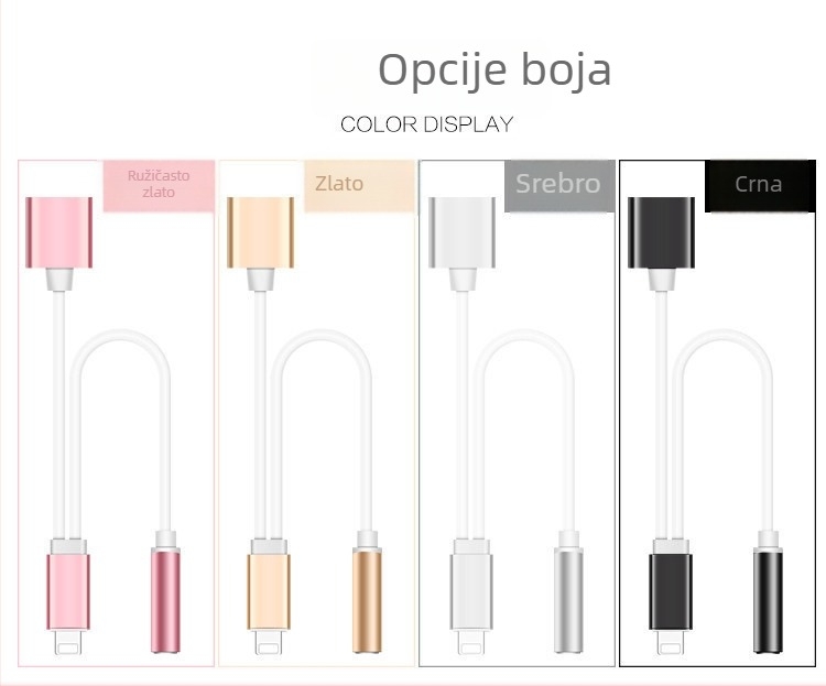 iPhone adapter za slušalice – 2-u-1 Lightning i 3,5 mm audio kabel