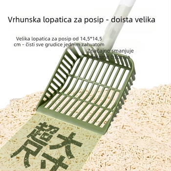 Velika lopatica za mačji pijesak s finim otvorima