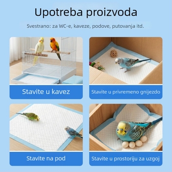 Jednokratne podloge za papagaja za urin, apsorpcijski jastučići za pladanj, lako čišćenje