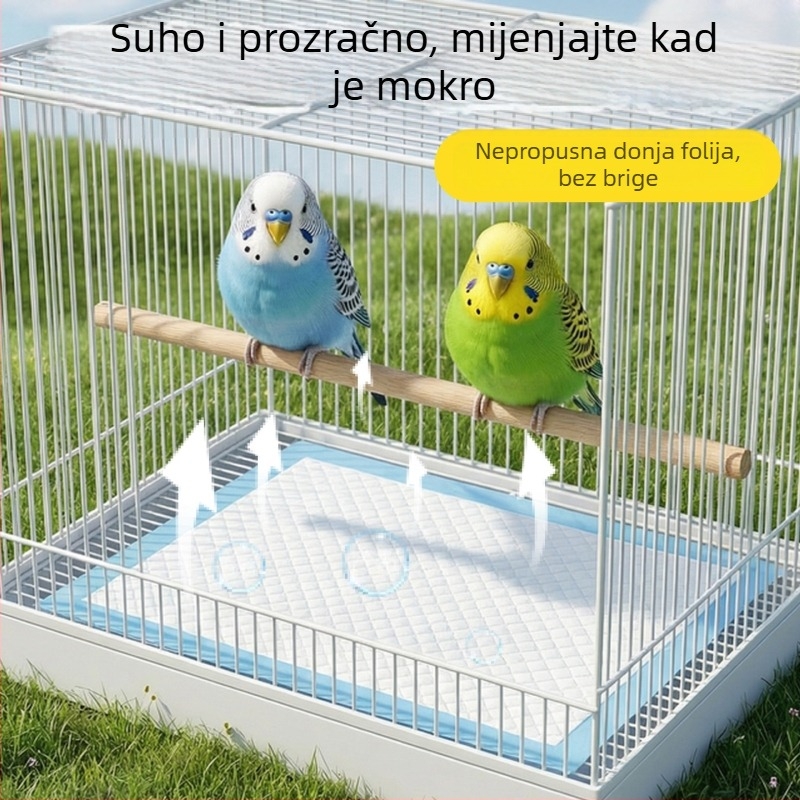 Jednokratne podloge za papagaja za urin, apsorpcijski jastučići za pladanj, lako čišćenje