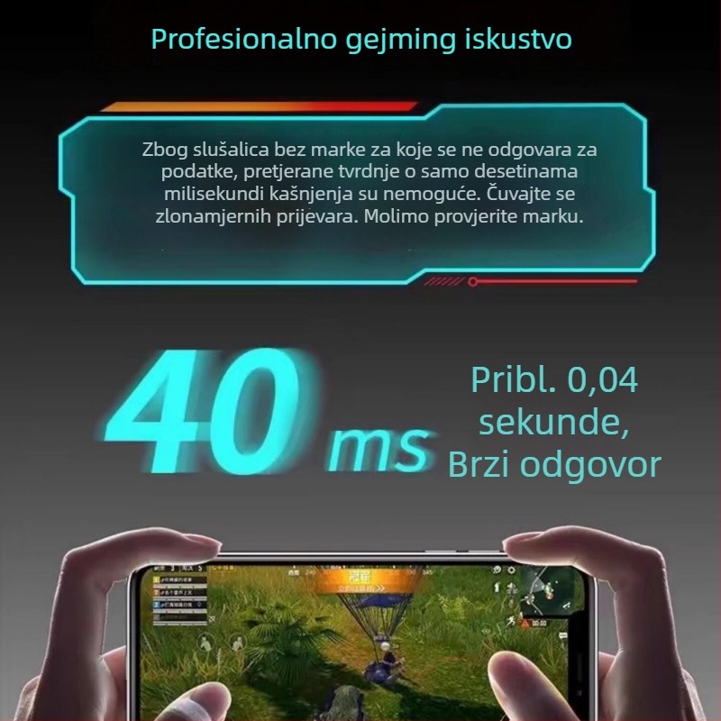 Fange TG01 bežične Bluetooth slušalice za igranje, eliminacija šuma, sport i trčanje, trajanje baterije do 4 sata