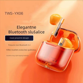 YX06 Prozirne gaming Bluetooth slušalice, HD pozivi, Dugo trajanje baterije, Bežične TWS slušalice