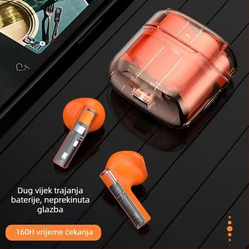 YX06 Prozirne gaming Bluetooth slušalice, HD pozivi, Dugo trajanje baterije, Bežične TWS slušalice