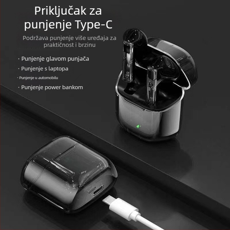 YX06 Prozirne gaming Bluetooth slušalice, HD pozivi, Dugo trajanje baterije, Bežične TWS slušalice