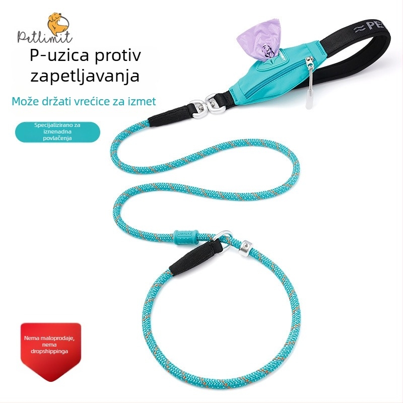 Najlonski povodac za pse srednje i velike pasmine — trening i šetnja, bez zapetljavanja