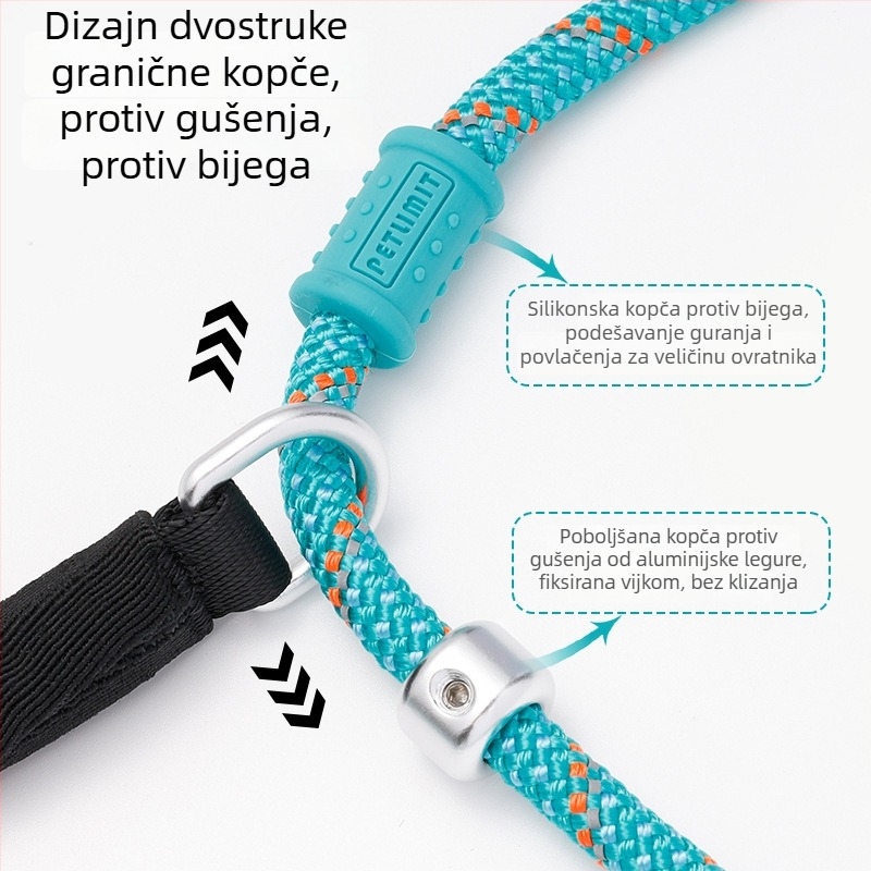 Najlonski povodac za pse srednje i velike pasmine — trening i šetnja, bez zapetljavanja