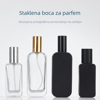 Staklena bočica za parfem s bajonetnim vratom, prozirna boca za dopunu, raspršivač, kozmetičko pakiranje, prazna boca