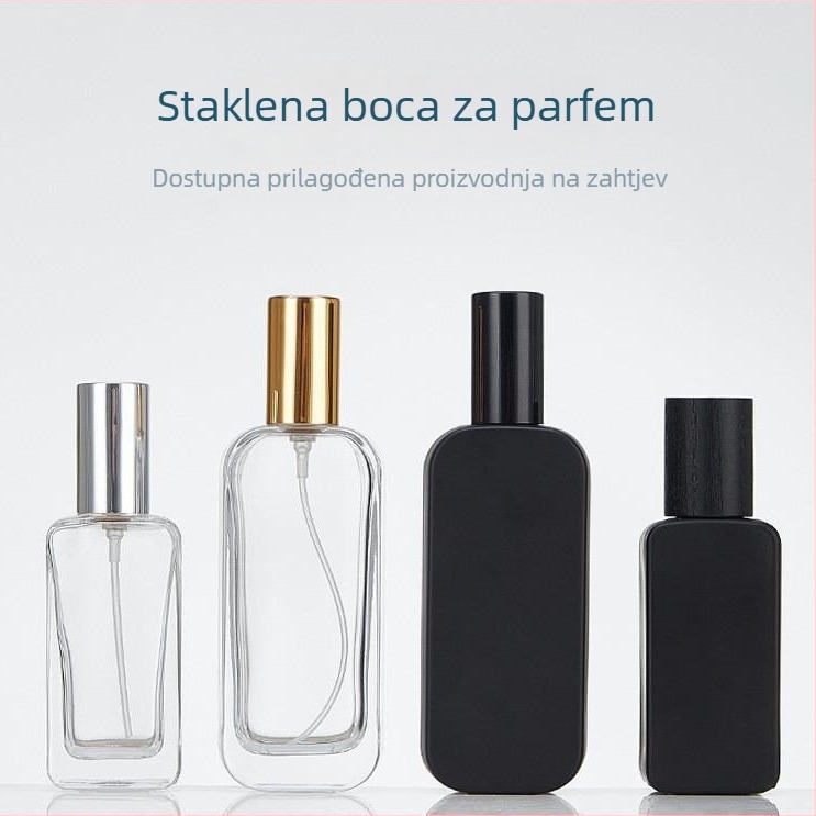 Staklena bočica za parfem s bajonetnim vratom, prozirna boca za dopunu, raspršivač, kozmetičko pakiranje, prazna boca