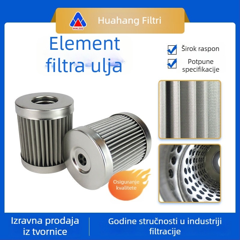 Nestandardan filter ulja od nehrđajućeg čelika, sklopivi element filtra za hidrauličko ulje, usisavanje i povrat ulja, diesel filter