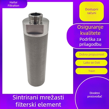 Filtrirani element od nehrđajućeg čelika s sinteriranim mrežastim filterom za filtriranje zraka u hidraulnim uljima i brodskoj industrijskoj opremi, višeslojna filtracija.