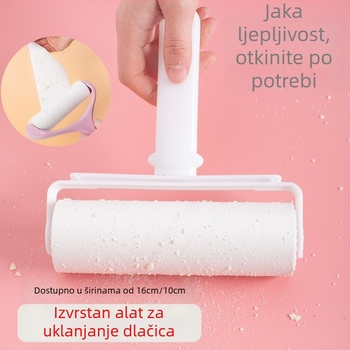 Ljepljivi valjak za uklanjanje dlaka s zamjenjivim listićima za odjeću