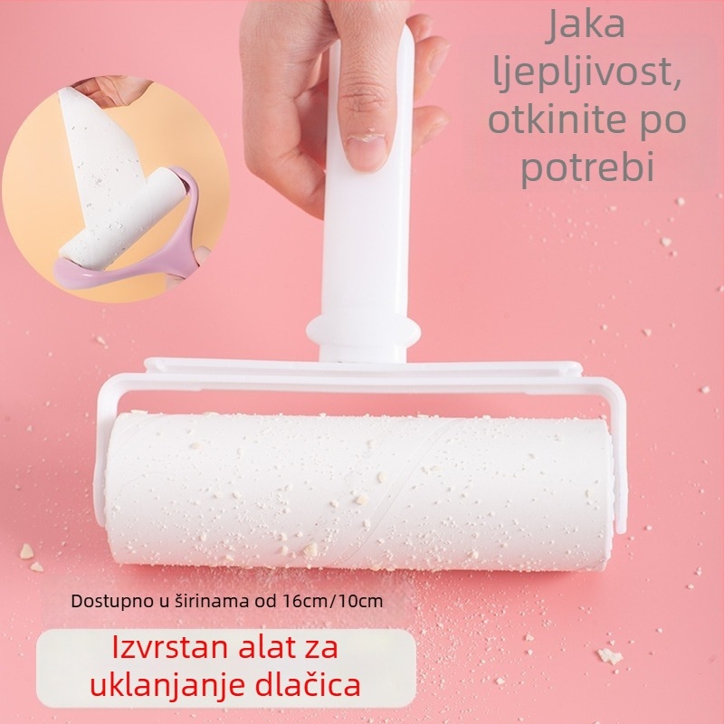 Ljepljivi valjak za uklanjanje dlaka s zamjenjivim listićima za odjeću