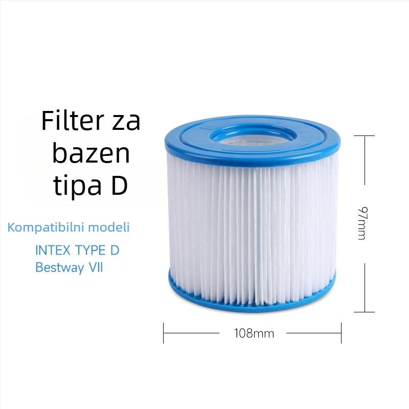 Certificirani filtr za napuhani bazen, kompatibilan s VII/D tipom filtra