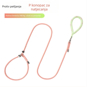 Trening vodilica za pse s P užetom i P lancem, universalna za velike, srednje i male pse, protiv zapetljavanja za šetnje na otvorenom