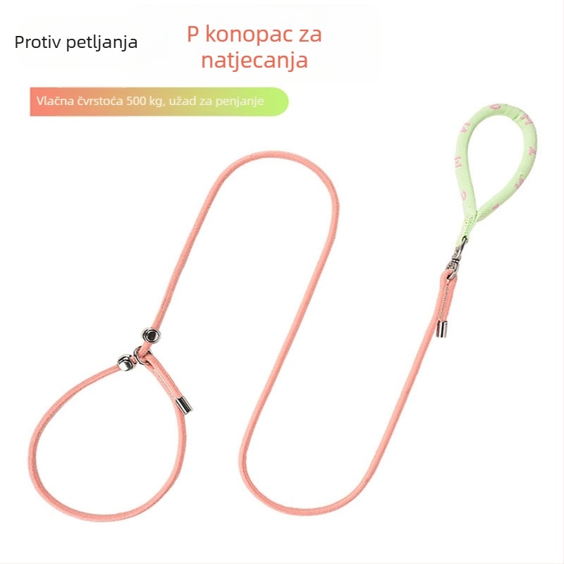 Trening vodilica za pse s P užetom i P lancem, universalna za velike, srednje i male pse, protiv zapetljavanja za šetnje na otvorenom