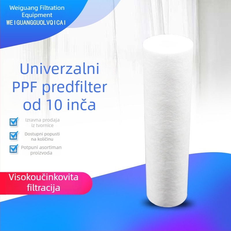 10-inčni univerzalni PPF filtracijski element za komercijalne vodne filtre, korejski filtracijski element i pribor za filtriranje