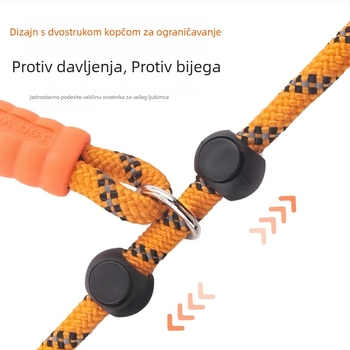 Sve-u-jednom povodac za obuku pasa na otvorenom, izdržljiv najlon, protiv zapetljavanja, ne steže ruku, za manje pse