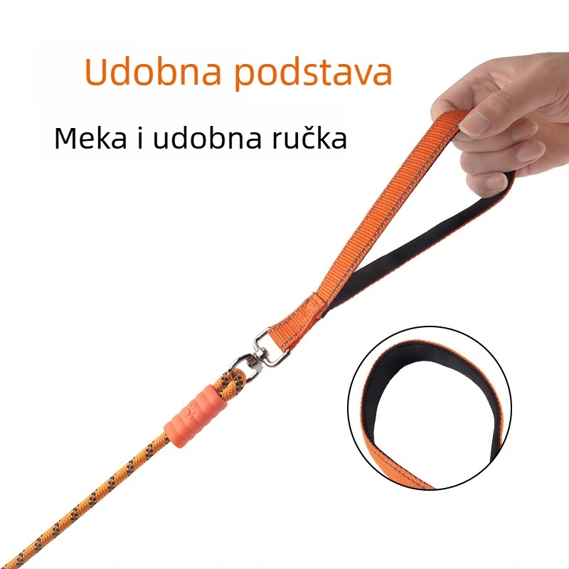 Sve-u-jednom povodac za obuku pasa na otvorenom, izdržljiv najlon, protiv zapetljavanja, ne steže ruku, za manje pse