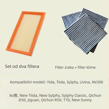 Filter za kabinu Nissan modele: Sylphy Classic, Tiida, Livina, Qashqai, Sunny, X-Trail, New Tiida
