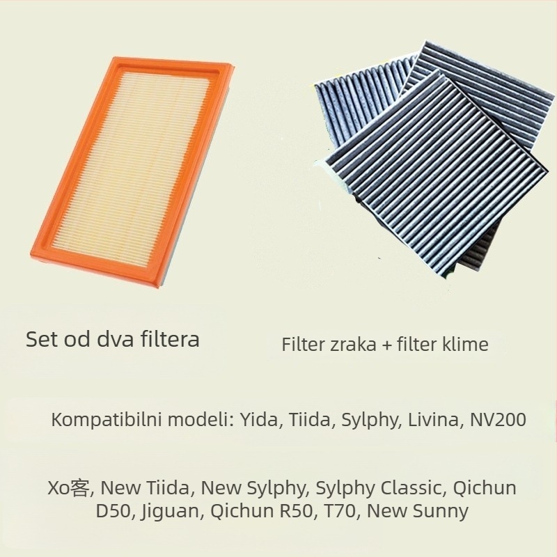 Filter za kabinu Nissan modele: Sylphy Classic, Tiida, Livina, Qashqai, Sunny, X-Trail, New Tiida