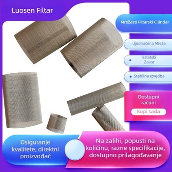 Nehrđajući čelični cijevni filter s tkanom mrežom, filtrni element i središnja cijev
