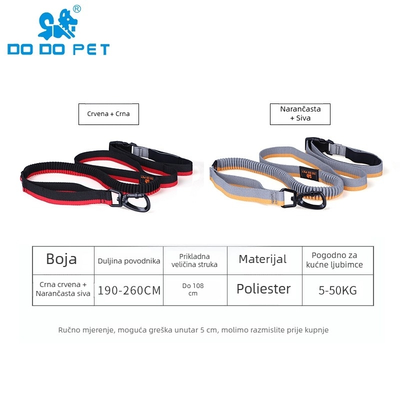 Dodopet Pojas za trčanje za pse – za velike, srednje i male pse