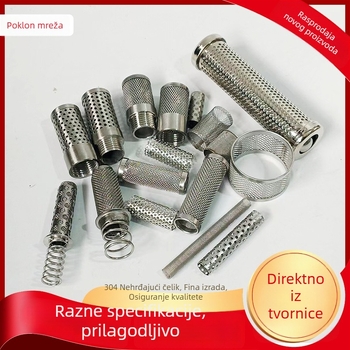 Give Hair Nehrđajući čelični filtrni baril s perforiranom mrežom cijevi, okvir filtra u košarastom stilu i nagnuta perforirana ploča
