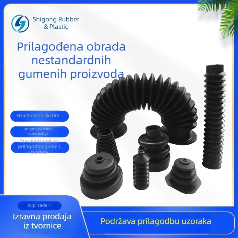 Gumeni dijelovi posebnog oblika prema crtama i uzorcima, brtveni, amortizeri, mekani i otporni na puknuće, industrijski gumeni dijelovi