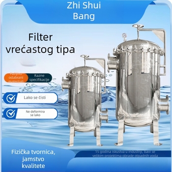 Vrećasti filtr od nehrđajućeg čelika 304 za industrijsku otpadnu vodu i sediment, predfiltr benzin i dizel, visok protok, precizan filter