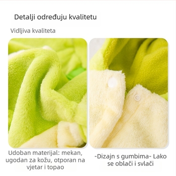 Zimska flanelna jakna za psa s motívom dinosaura, kompatibilna s uzicom, topla i slatka