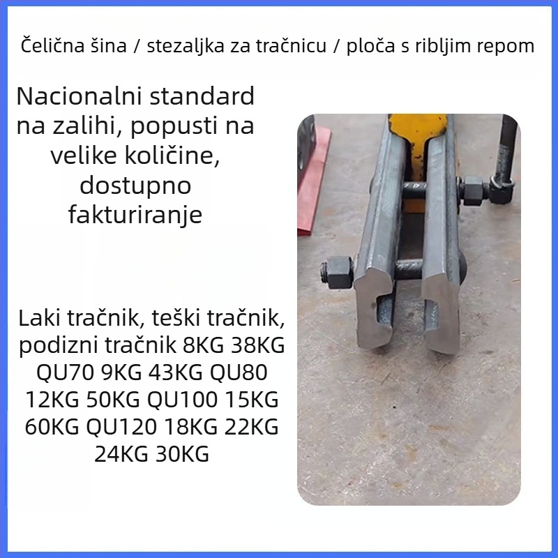 Visokoizdržljivi vijci za spojnice tračnica s ribljim repom za rudarsku industriju