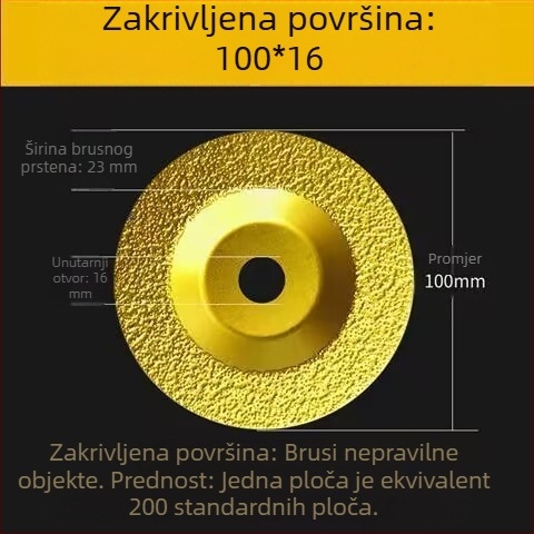 Dijamantni disk za brušenje lijevanog željeza i metala, plošni 100 mm