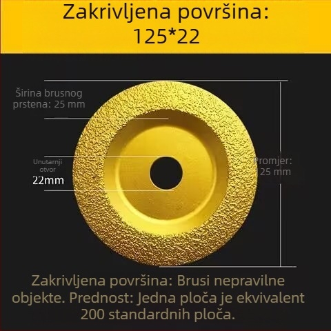 Dijamantni disk za brušenje lijevanog željeza i metala, plošni 100 mm