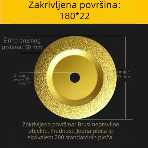 Dijamantni disk za brušenje lijevanog željeza i metala, plošni 100 mm