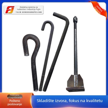 Sidreni vijci u obliku 7 i 9, L-oblik sidreni vijci, zabudirani vijci M2416, vijci za tornu dizalicu, kutni vijci