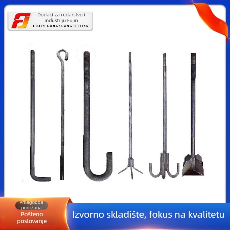 Sidreni vijci u obliku 7 i 9, L-oblik sidreni vijci, zabudirani vijci M2416, vijci za tornu dizalicu, kutni vijci